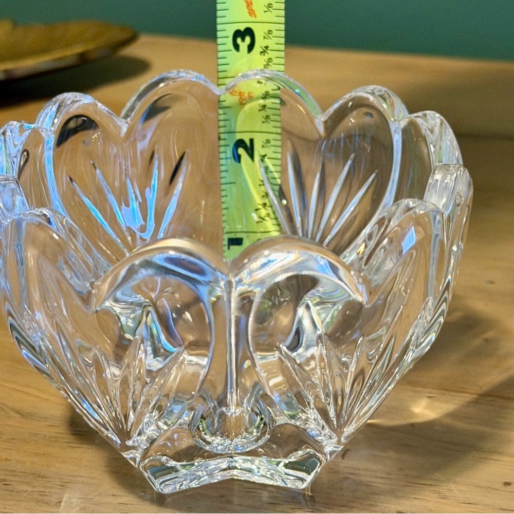 Marquis By Waterford SWEET MEMORIES Crystal Heart Candy Dish Votive Holder - Picture 6 of 6